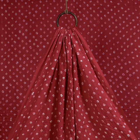 Red - natural dyed kutch tie-dye cotton bandhani fabric 07