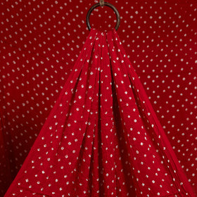 Red - natural dyed kutch tie-dye modal silk bandhani fabric