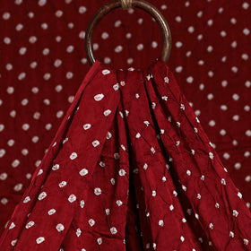 Red - natural dyed kutch tie-dye modal silk bandhani fabric