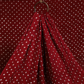 Red - natural dyed kutch tie-dye modal silk bandhani fabric