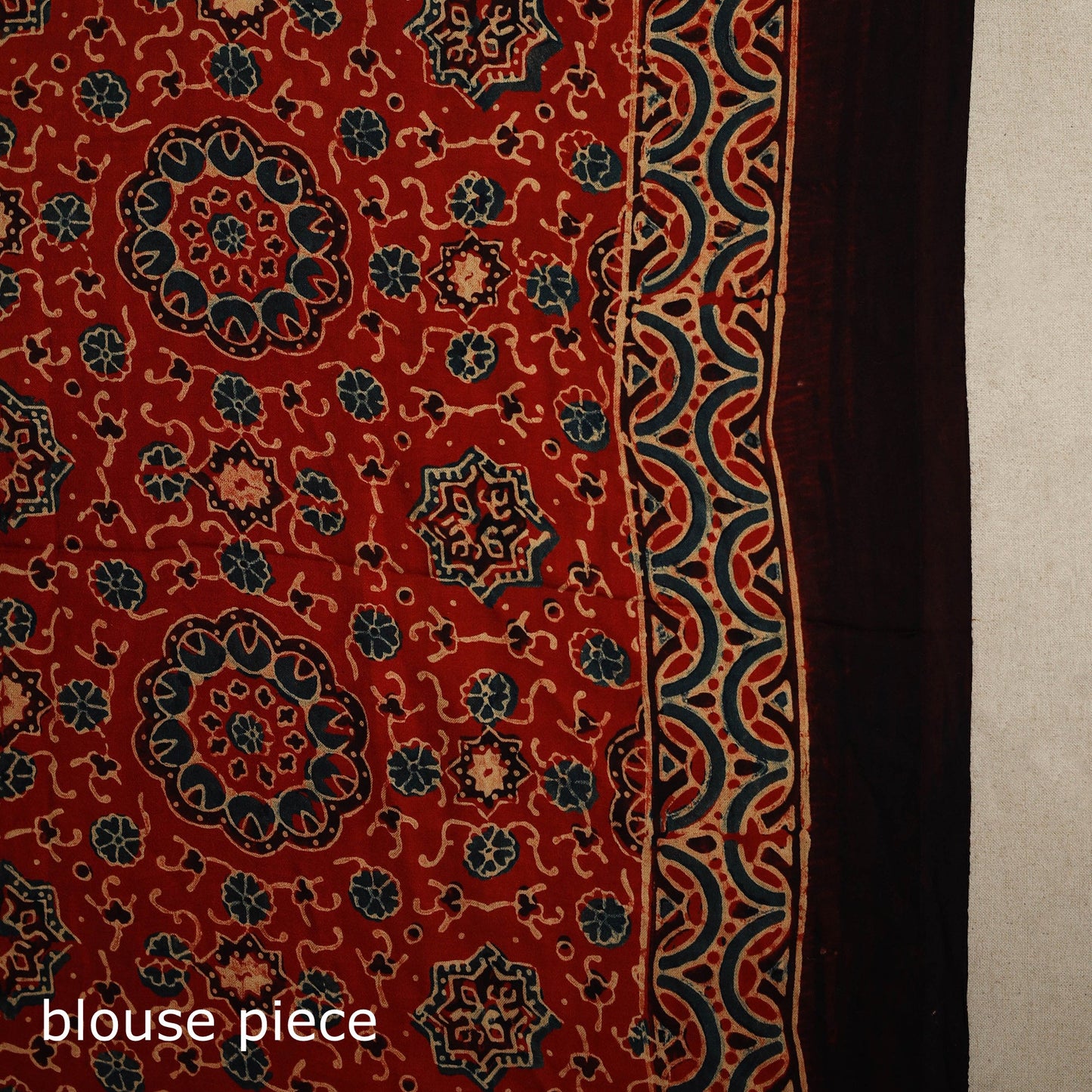 Red - natural dyed modal silk saree 10 - handcrafted