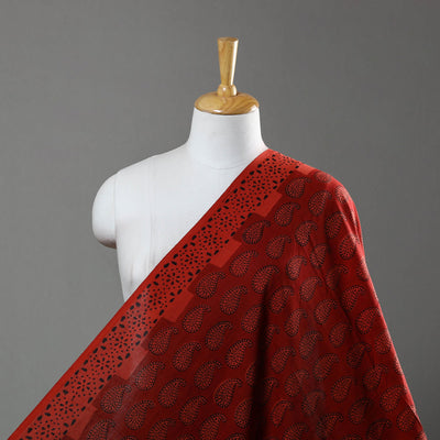 Natural Dyed Mul Cotton Bagh Print Fabric