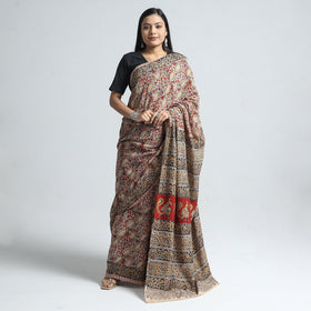 Designer Kalamkari Saree – Block Print & Pure Cotton