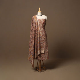 Natural dyed pedana kalamkari cotton 3pc unstitched dress