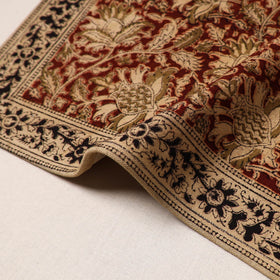 Red - natural dyed pedana kalamkari cotton table mat 03