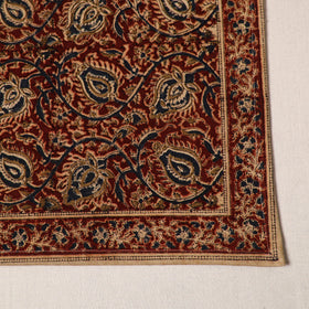 Red - natural dyed pedana kalamkari cotton table mat 05