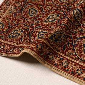 Red - natural dyed pedana kalamkari cotton table mat 05