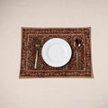 Red - natural dyed pedana kalamkari cotton table mat 05