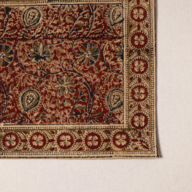 Red - natural dyed pedana kalamkari cotton table mat 07