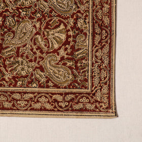 Red - natural dyed pedana kalamkari cotton table mat 12