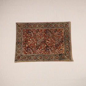 Red - natural dyed pedana kalamkari cotton table mat 15