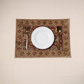 Red - natural dyed pedana kalamkari cotton table mat 29
