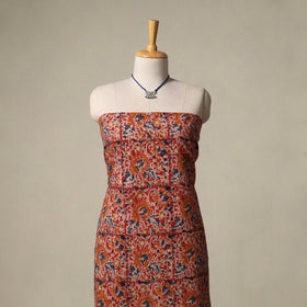 Natural dyed pedana kalamkari hand block print cotton 2pc