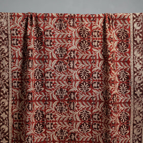 Natural dyed pedana kalamkari printed handloom cotton towel