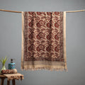 Natural dyed pedana kalamkari printed handloom cotton towel