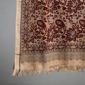 Natural dyed pedana kalamkari printed handloom cotton towel