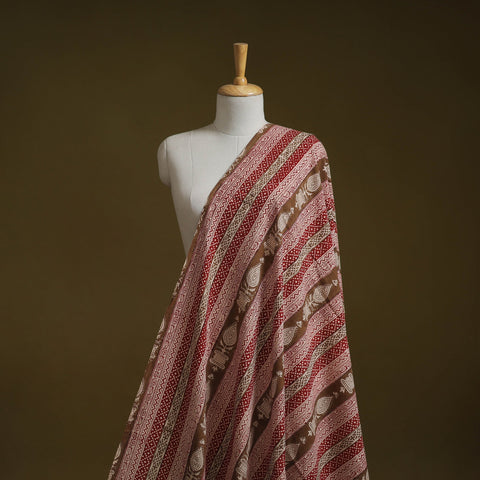 Natural dyed pure cotton hand block bagh print fabric 09