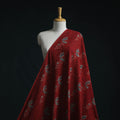 Red - natural dyed pure mul cotton hand block ajrakh print