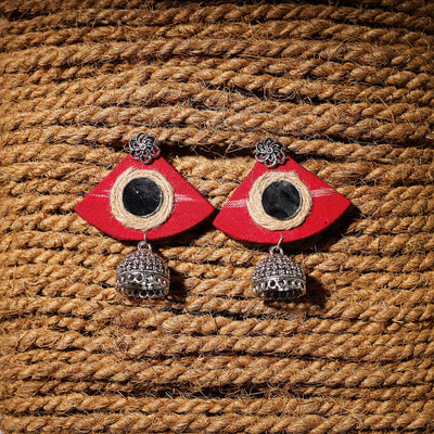 Red - navratri special! Afreen handcrafted gs fabart jhumki