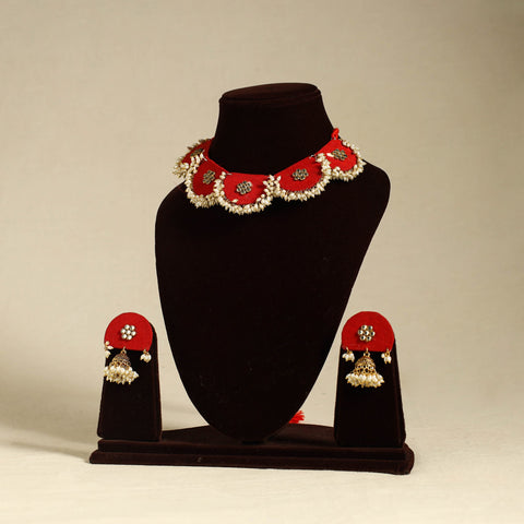 Buy Fabart Pearl & Stone Work Necklace Set