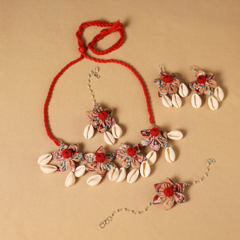 Handmade Fabart Floral Jewellery Set