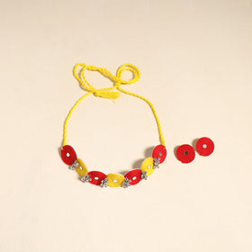 Red - navratri special! Thread ghungroo & mirror work