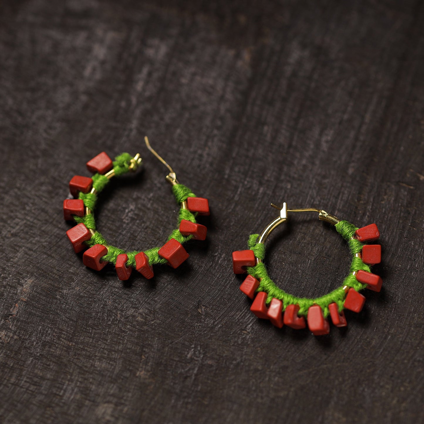 Buy Nensi Handmade Thread & Stone Work Earrings 17 Online at iTokri.com