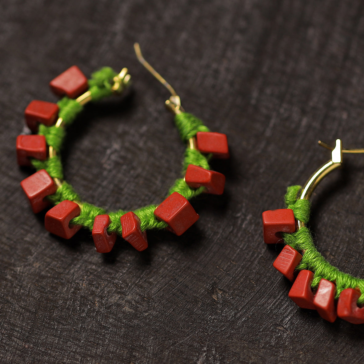 Buy Nensi Handmade Thread & Stone Work Earrings 17 Online at iTokri.com