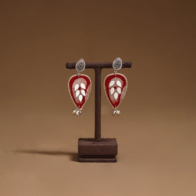 Nisha mirror & ghungroo work gs fabart handmade earrings