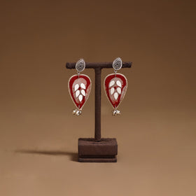 Nisha mirror & ghungroo work gs fabart handmade earrings