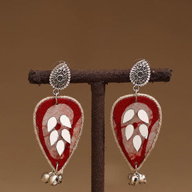 Nisha mirror & ghungroo work gs fabart handmade earrings