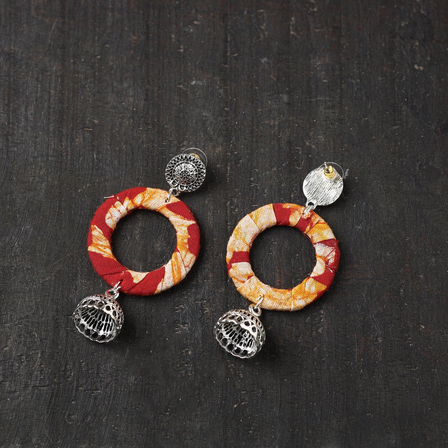 Red - noseen gs fabart handmade earrings - handcrafted