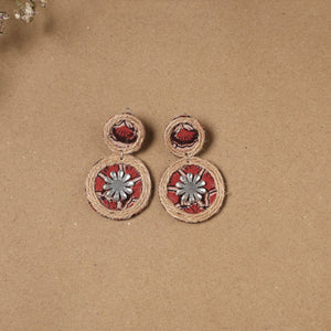 Noseen jute fabart handmade earrings - handcrafted