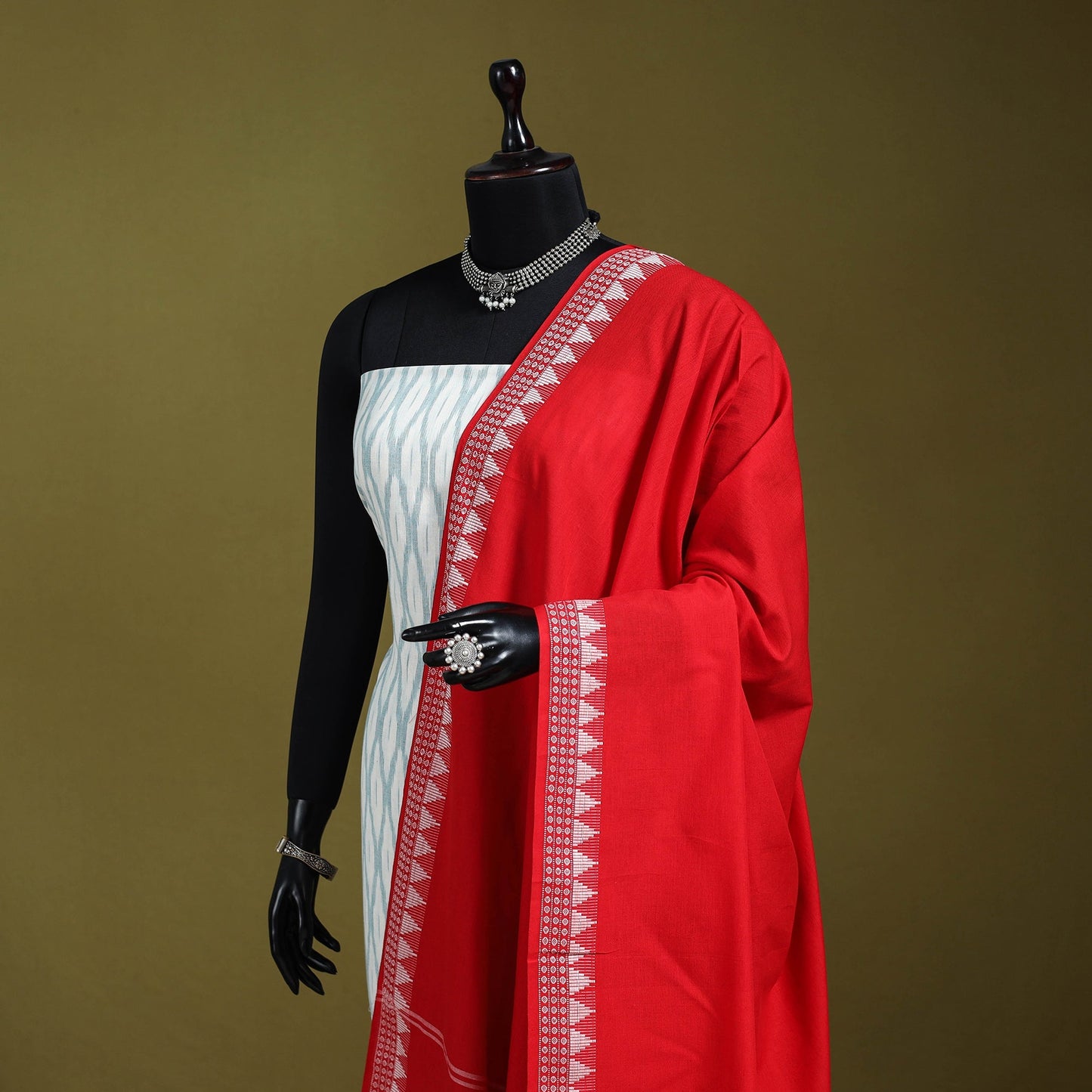 Odisha handloom cotton sambalpuri dupatta 10 - handcrafted