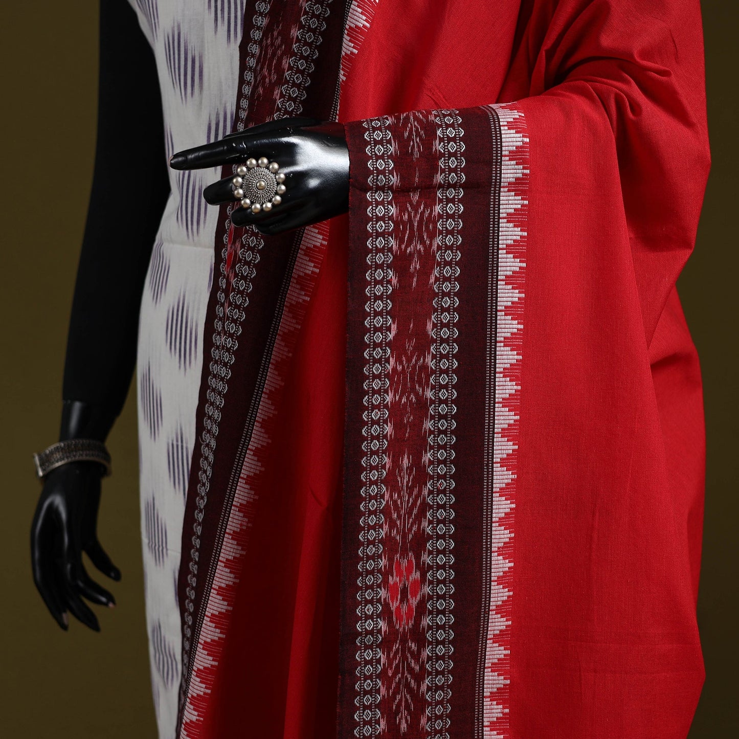 Odisha ikat cotton sambalpuri dupatta 04 - handcrafted