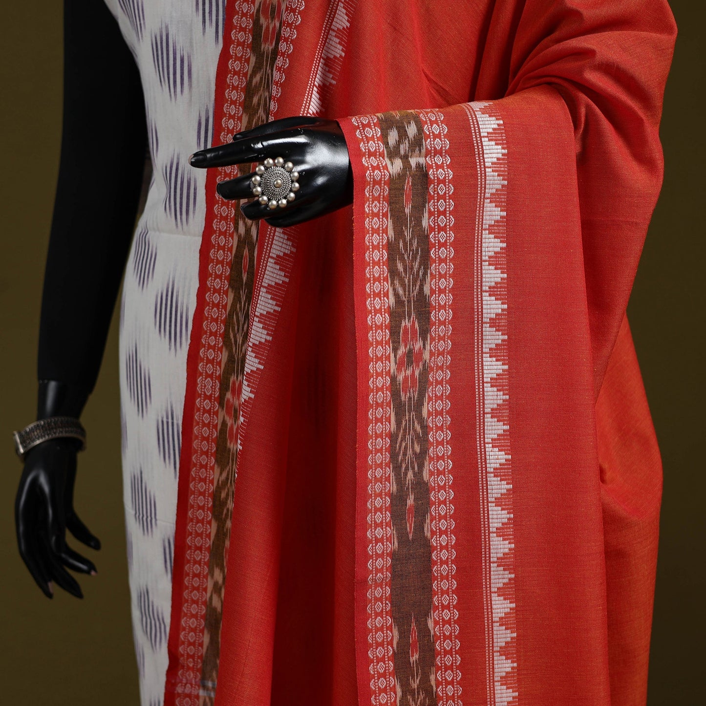 Odisha ikat cotton sambalpuri dupatta 06 - handcrafted