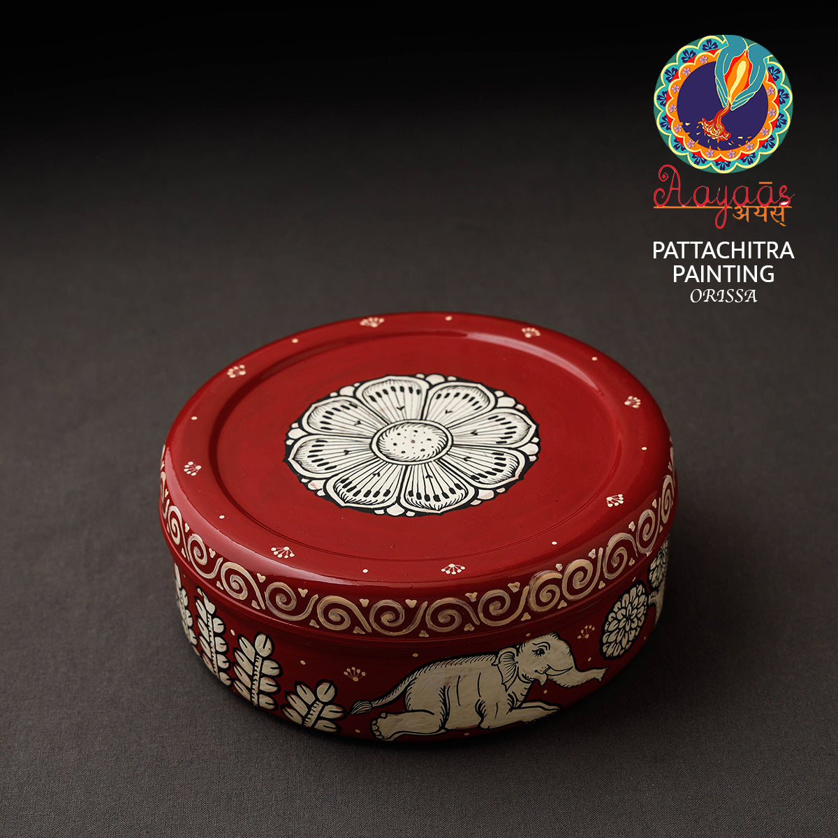  Odisha Pattachitra Handpainted Stainless Steel Casserole 
