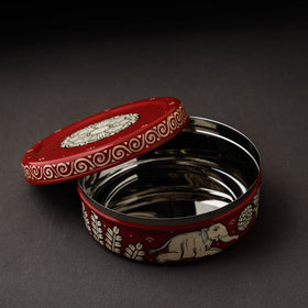  Odisha Pattachitra Handpainted Stainless Steel Casserole 