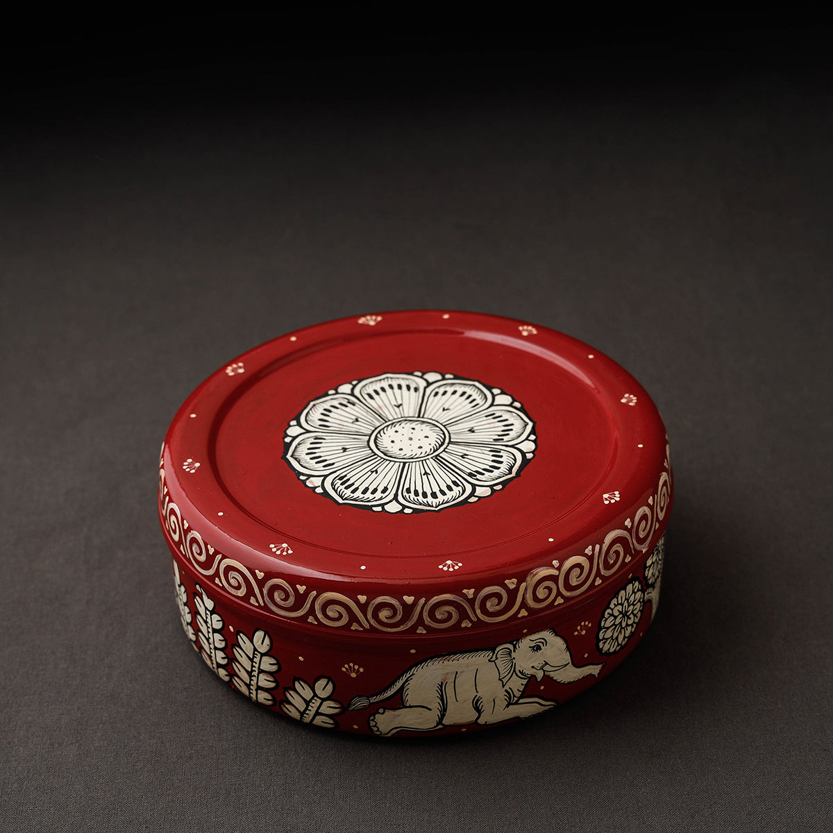  Odisha Pattachitra Handpainted Stainless Steel Casserole 