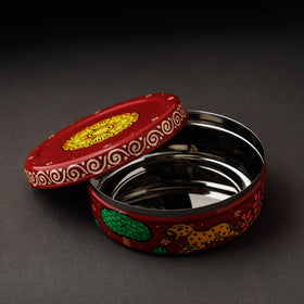  Odisha Pattachitra Handpainted Stainless Steel Casserole 