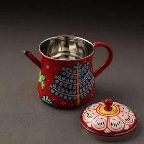  Odisha Pattachitra Handpainted Stainless Steel Tea Pot (500ml) 