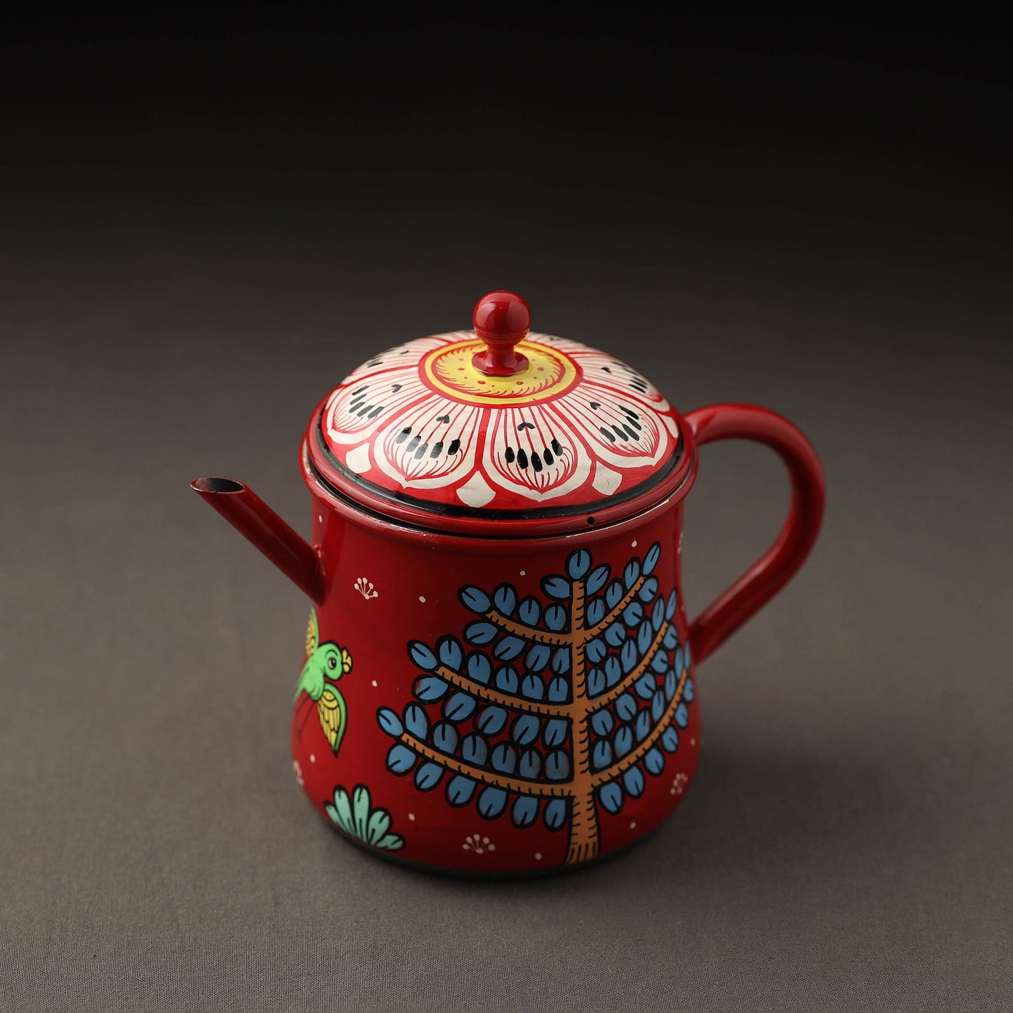  Odisha Pattachitra Handpainted Stainless Steel Tea Pot (500ml) 