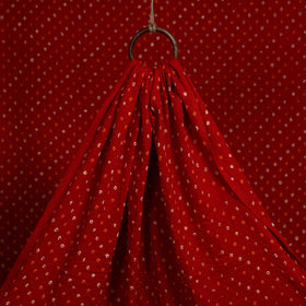 Red - orange - kutch tie-dye mul cotton bandhani fabric 23