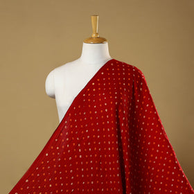 Red - orange - kutch tie-dye mul cotton bandhani fabric 23