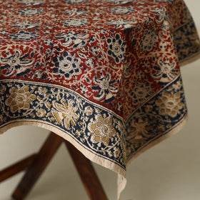 Red - original pedana kalamkari natural dyed cotton table
