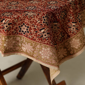 Red - original pedana kalamkari natural dyed cotton table