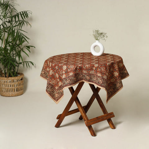 Red - original pedana kalamkari natural dyed cotton table