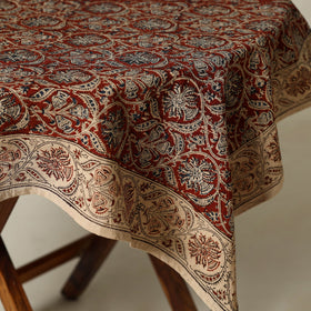 Red - original pedana kalamkari natural dyed cotton table