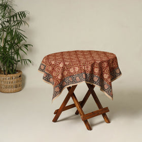 Red - original pedana kalamkari natural dyed cotton table