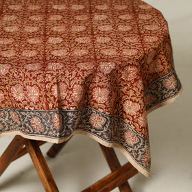 Red - original pedana kalamkari natural dyed cotton table
